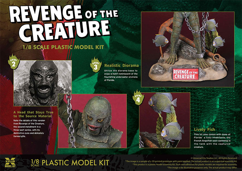 X-Plus Revenge of the Creature Gill-man 1/8 Scale Plastic Model Kit